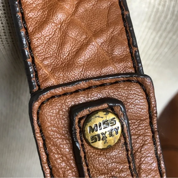 Large Convertible Miss Sixty Leather Crossbody